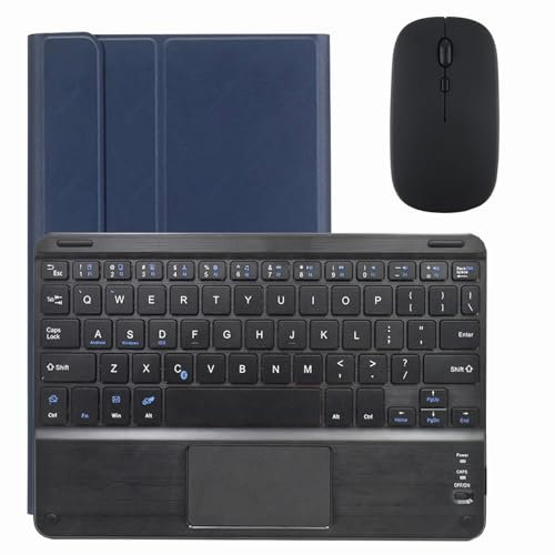 Funda con Teclado, Azul, Funda con Teclado para Samsung Galaxy Tab A 10.1 2016 (SM-T580/T585/T587), Funda Delgada con Soporte para S Pen y trackpad Integrado, Teclado Bluetooth ina