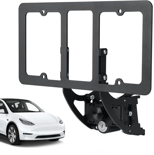 No Drill Front License Plate Holder, Fit for Tesla 2017-2023 Model 3 & 2020-2024 Tesla Model Y No Adhesives