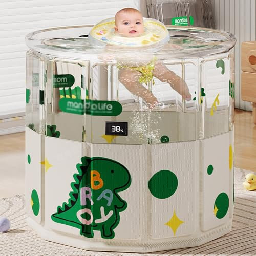 Planschbecken, Badewanne Baby, Kinderpool Babypool Kinder Baby Pool Rund Schwimmbecken Kinder Schwimmbad Mit Sicherheits-Boden(B)