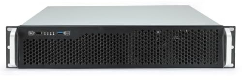 JUSTOP 2U 600 Rackmount Server Case 600mm Deep Micro ATX/Mini ITX Rack Chassis, 2x USB, 2x 80mm Fans, 3x 80mm PWM Fans