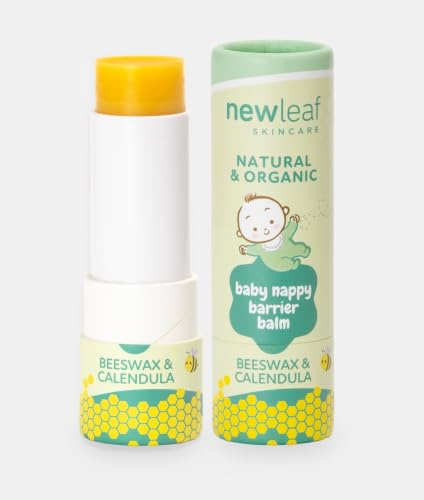 Baby Nappy Barrier Balm - Premium ingredients 100% Organic & Natural, Newborn Safe - Long lasting Hygienic & Tube, Easy Application - Mineral Oil free - Yellow Beeswax & Calendula **NEW PACKAGING*