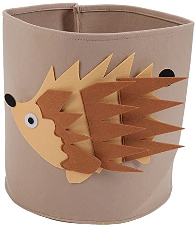 YUANKEECE Faltbare Aufbewahrungsbox für Spielzeug, Haustierbedarf, Organizer mit 27 cm Durchmesser, platzsparend, Bio-Baumwollmaterial, multifunktionaler Korb für Zuhause, (Igel)