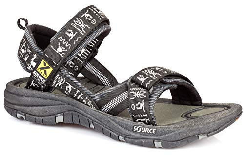 Source Herren Gobi Sandale, Black Inca