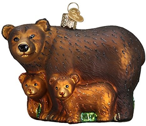 Old World Christmas Animal Collection Glass Blown Ornaments for Christmas Tree Bears