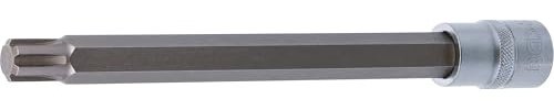 BGS 4188 | Bit-Einsatz | Länge 200 mm | Keil-Profil (für RIBE) M14 | Antrieb Innenvierkant 12,5 mm (1/2) | Chrom-Vanadium-Stahl | verchromt, matt | mit Rändelung