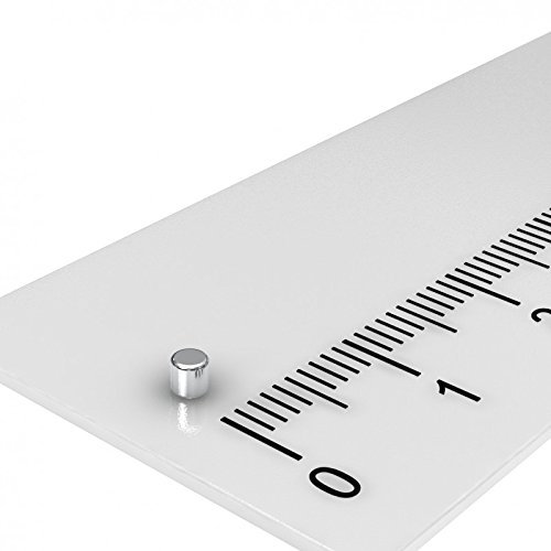 20 x Neodym Scheiben Magnet, 2 x 2 mm, vernickelt, Grade N48, klein und starker Supermagnet