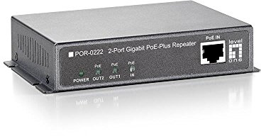 LevelOne POR-0222 2-Port Gigabit PoE-Plus Repeater