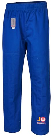 Ju-Sports Judohose Brasilia Blau I Massive Judohose mit Gummibund & zusätzlicher Schnürung I 100% Baumwolle I Auch für Sportarten wie Karate & MMA UVM.