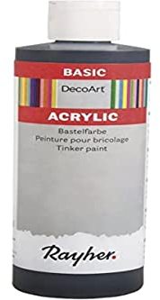 RAYHER HOBBY Bottiglia di Vernice Acrilica, Nero, 236 ml, 235 unità