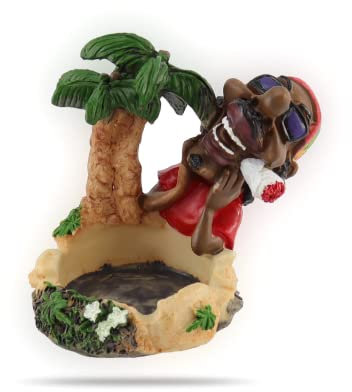 Budawi® Rasta Aschenbecher Rasta Man mit Joint und Palmen Ashtray