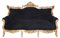 Prunksofa barockes Salon Sofa Schwarz Gold Antik Stil Sitzbank 200 cm cat599a02 Palazzo Exklusiv
