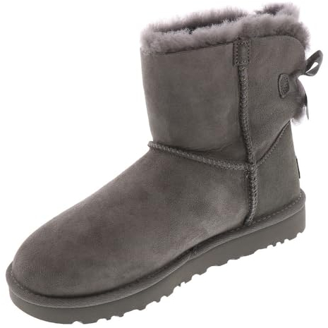 UGG Mini Bailey Bow Ii, Stivali Classici Donna, Grigio, 39 EU