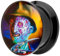 Piersando Ohr Plug Piercing Kunststoff Motiv Comic Picture Flesh Tunnel Ohrplug mit Freddy Horror Crazy Schwarz Bunt 10mm