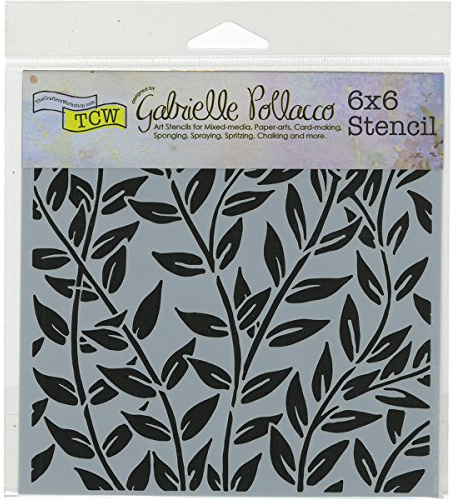 The Crafters Workshop Jungle Vines Stencil, Transparent, 6 x 6-Inch (18 x 16 x 0.1 cm)