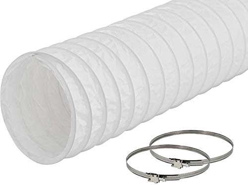EASYTEC® Abluftschlauch Ø 150 mm / 152 mm Länge 1 Meter PVC Schlauch mit 2 Schellen