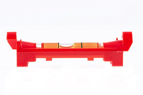 Schnurlibelle, Wasserwaage neon orange, 74mm Breite, Libelle 40mm aus Kunststoff für bis zu 3mm dicke Schnüre