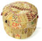 Eyes of India - 22 X 12 Patchwork Round Ottoman Pouffe Cover Floor Seating Bohemian Accent Boho Chic Indian Handmade