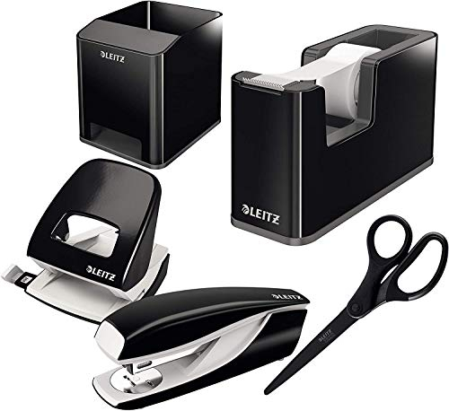 Leitz 53631064 Sound Stifteköcher (Soundverstärkungsfunktion, Wow) Schwarz/Anthrazit (Schwarz/Anthrazit Komplett - Set)