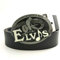 JWJQTLD Herren Gürtel Gürtel Für Männer Der König des Rock'n'Roll Elvis Vintage Gürtelschnalle Schwarzer Ledergürtel Herren- Und Damengeschenke, Wie Abgebildet, 80Cm