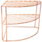 Homatz Plate Rack - 3 Tier Kitchen Organiser Cupboard Storage Unit Corner Shelf Organiser Plate Holder | Copper