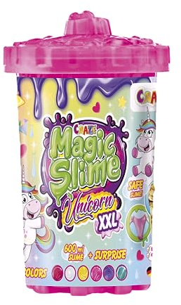 CRAZE Magic Slime Unicorn XXL - Schleim Kinder in 600 ml Dose inkl. Einhorn Spielfigur, Schleim Set mit Überraschung & wunderschöne Glitzereffekte