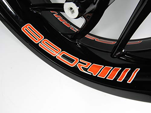 BIKE-label Felgenbettaufkleber Dekor orange kompatibel für KTM 890 Duke R X790088