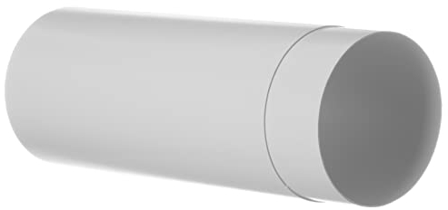 Steinberg14 Tuyau de ventilation télescopique blanc Ø 125 mm 300-500 mm pour système de ventilation, canal rond pour conduit d'évacuation d'air ou conduit d'air