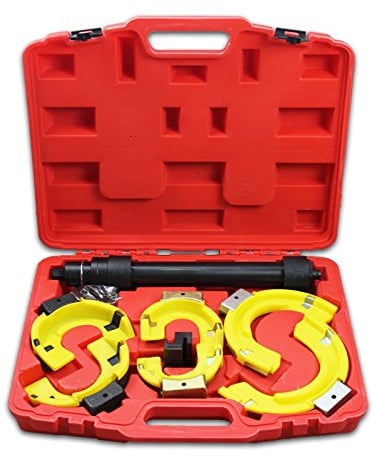 Gimisgu Universal Federspanner für Mc Pherson 3 Spannköpfe Universal Federbeine System Tieferlegung Fahrwerk Spanner KFZ Satz