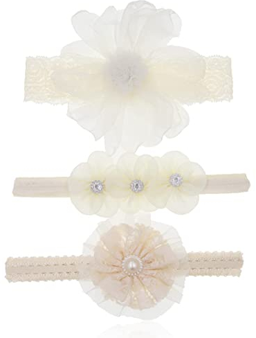 3 Pezzi Fasce Per Capelli In Nylon Per Bambina Fascia Elastica Per Capelli Con Fiocchi Accessori Per Capelli Per Neonato