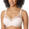 Delimira Women's Full Coverage Lightly Padded Bra Underwire Mesh Support Comfort T Shirt Bra Rose White 38D