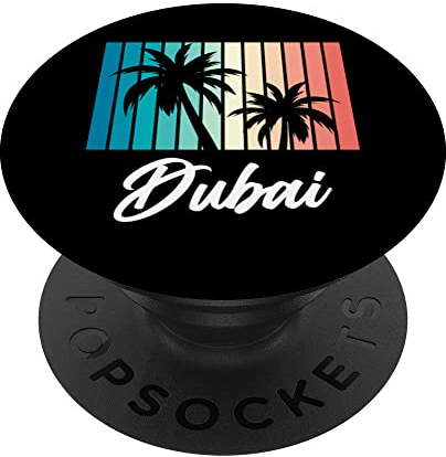 Dubai Souvenir Urlaub Vintage Urlaub Retro Dubai PopSockets mit austauschbarem PopGrip