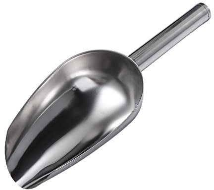Leadigol Stainless Steel Ice Cube Scoop Flour Scoop, Multi-Purpose Scooper for Kitchen and Bar Ice Cube Shovel Mini Scoop