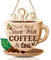 TOARTi Coffee& Tea Wooden Sign for Kitchen Decoration,Fuuny Quotes Good Mood Stars with Coffee and Tea Wood Decorative Plaque for Dining Room Wall Art Decor