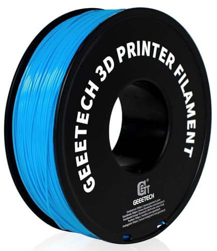 GEEETECH ABS+ Filament für 3D-Drucker 1,75 mm Wasserblau, 3D-Druckfilament ABS 1 KG 1 Spule