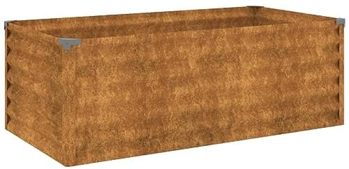 vidaXL Fioriera Rialzata da Giardino 100x50x36 cm in Acciaio Corten