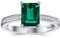 Althum 8mm*6mm Smaragd Schliff Smaragd Ring 925 Sterling Silber Smaragd Solitärring Verlobungsring für Frauen(9)