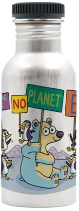 Botella Aluminium 0,6 L Tapón Plain No Planet B