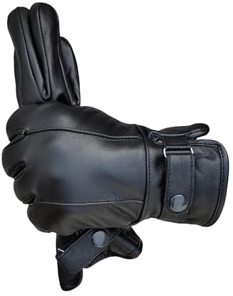 ATTONO Herren Lederhandschuhe Mode Auto Chopper elegante Handschuhe aus Leder - 9/L