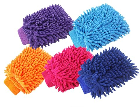Guante de lavado de coches, guantes de lavado sin arañazos, guante de lavado de coche de fibra, guantes de polvo, guantes de detalle, guantes de lavado funcionales para limpiar carrocería, parabrisas