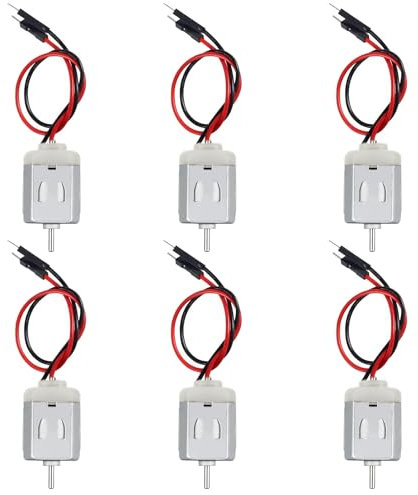 VISSQH 6 Pcs Mini Electric Motor,1.5V-6V DC Mini Motor,Type 130 DC motor for DIY Educational Physics Experiment