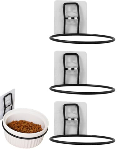 Metal Dog Bowl Holder, Pet Feeding Stand | Wall Mounted Pet Bowl Holder Raised Pet Feeding Bowl Holder