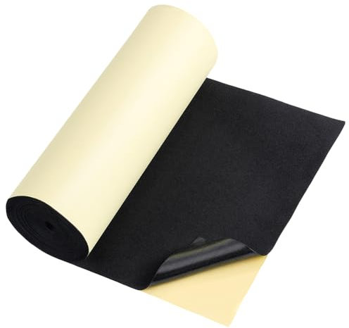 BENECREAT Rouleau de Mousse EVA Auto Adhésif Noir 3mx20cm Feuille de Caoutchouc Mousse Imperméable de 1mm D'Épaisseur pour la Protection des Meubles Combler les Lacunes Costumes et Autres