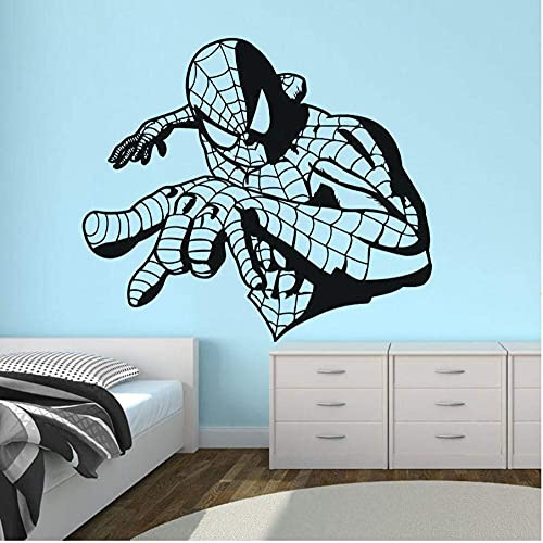 WANGSHUAIS Wandaufkleber für Kinderzimmer, Spiderman, Wandtattoo, Vinyl, wasserfest, 65 x 57 cm