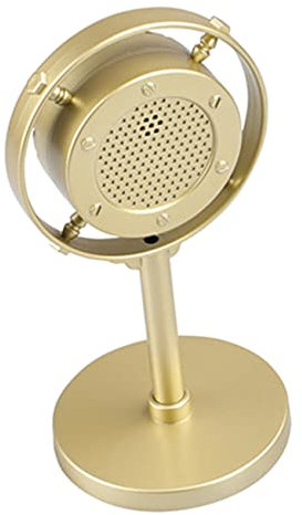VICASKY decorazioni musicali per la festa oggetti di scena per il karaoke microfono in oro rosa microfono portatile microfono giocattolo bambino microfono falso puntello del microfono AbS