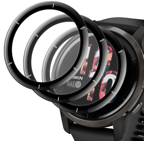 Zerrshoo Protection écran pour Garmin Venu 2, Garmin Venu 2 Non Verre Trempé Protection Flexible 3 Pièces, Incurvé Bords Complète Couverture HD Protection Film