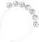 HUATEEN Haarreif Discokugel,Stirnband Kopfschmuck Glitzer Stirnband Discokugel Silber Haarreifen mit Discokugel für 70er 80er Jahre Outfit Party Kostüm Zubehör