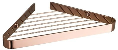 AYCDL Bathroom Shelves Corner Shower Caddy, Triangle Metal Shower Shelf, Wall Mounted Shower Rack Organizer For Inside Shower And Bathroom, 6 Colors Shower Caddy，Rose Gold