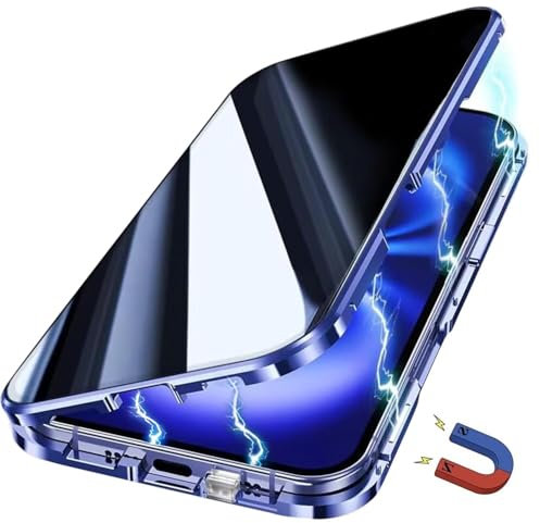 Coque de Protection pour Huawei P30 Pro,360 degrés d'intimité Avant et arrière en Verre trempé Couvercle,écran Anti - Spy,Huawei P30 Pro Spy magnétique Adsorption métal Pare - Chocs