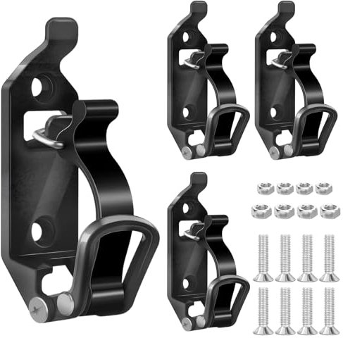 4Pcs Shovel Mount for Roof Rack, Roof Rack Accessories, Rubber Clamp Mounting Brackets Kit, Shovel Holder for Truck, Car Accessories for Boats, Military Equipment, Axe Holder (Black)