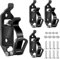 4Pcs Shovel Mount for Roof Rack, Roof Rack Accessories, Rubber Clamp Mounting Brackets Kit, Shovel Holder for Truck, Car Accessories for Boats, Military Equipment, Axe Holder (Black)